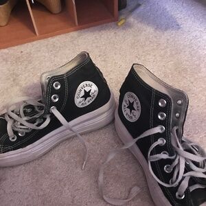 black platform converse